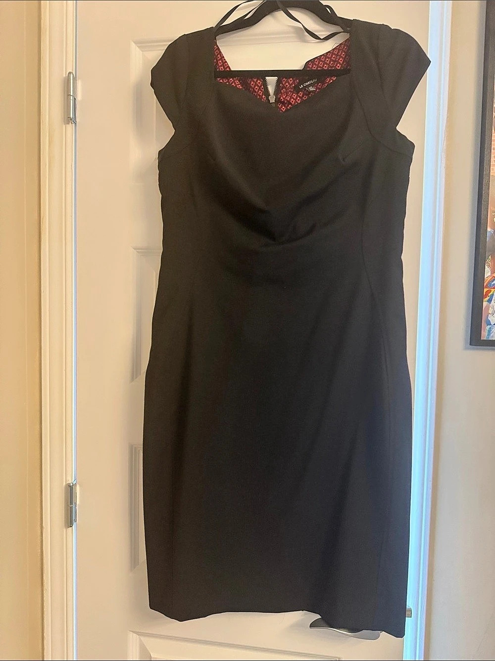 LE CHÂTEAU Black & Red Midi Dress
